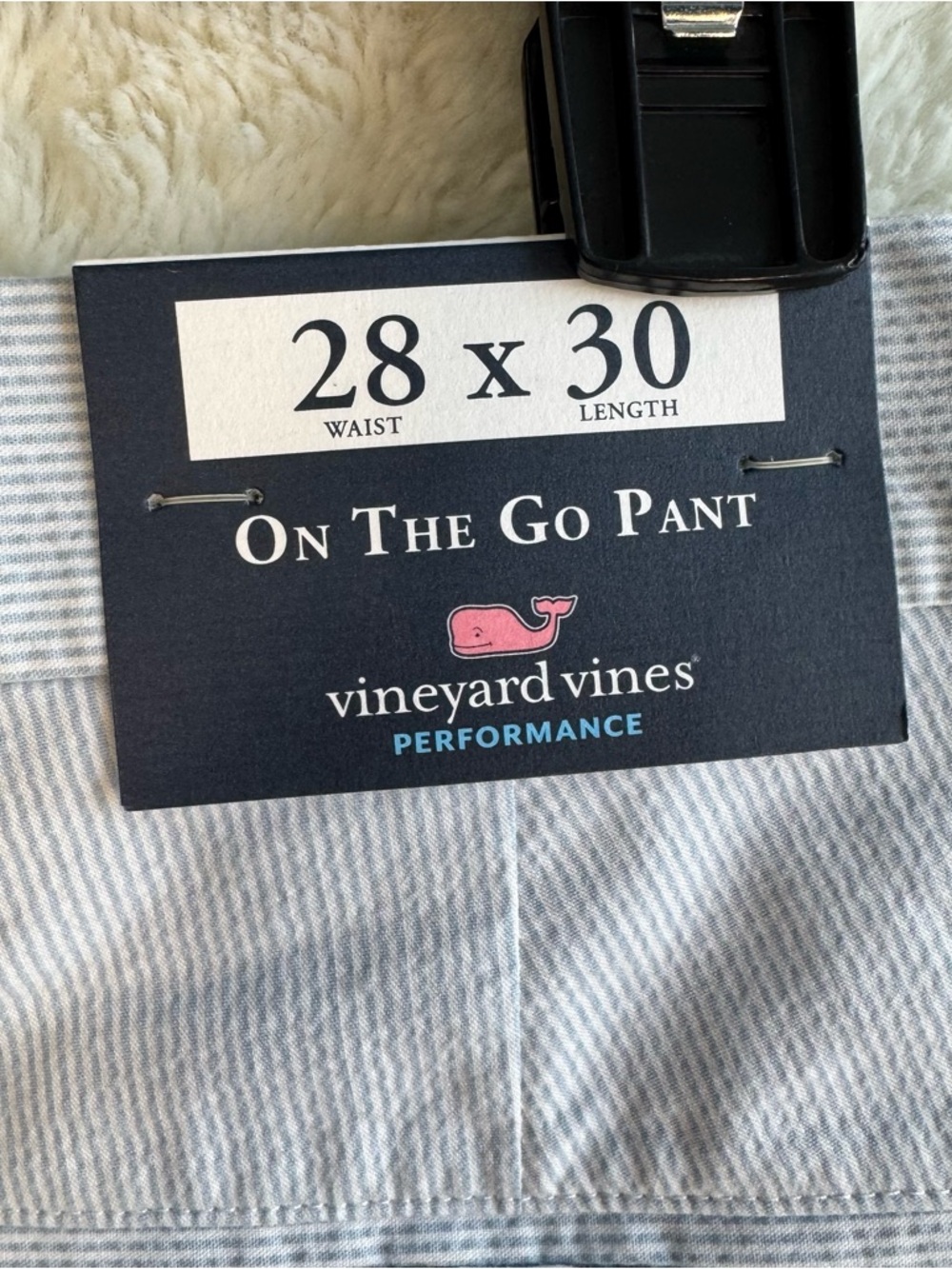 Vineyard Vines Light Blue Pinstripe Men’s Dress Pants - Picture 6 of 9